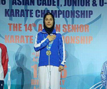 کسب نشان طلا در مسابقات قهرمانی آسیا در رشته کاراته توسط دانش آموز کوهدشتی